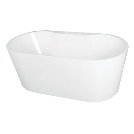 Aqua Eden Freestanding Bathtubs, 59.06 L, 29.31 W, White, Acrylic VT7DE593023